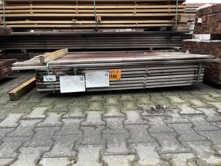 Ca. 96x Purple Heart hardhouten planken geschaafd, 21x95mm, 83/155cm 1